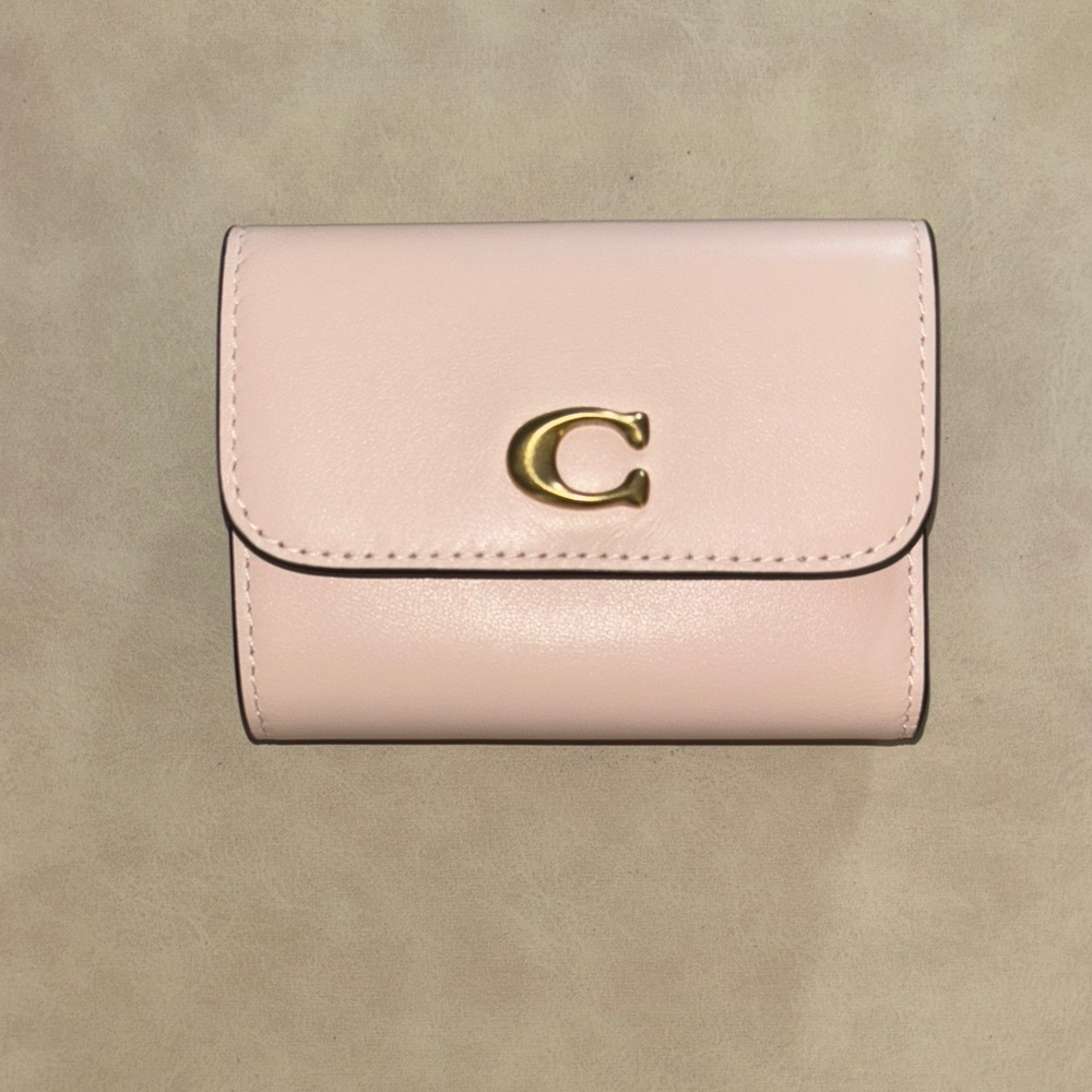 Coach Blush Leather Wallet with Gold Accent